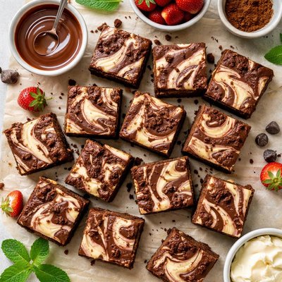 Image of Marbled Chocolate Brownies