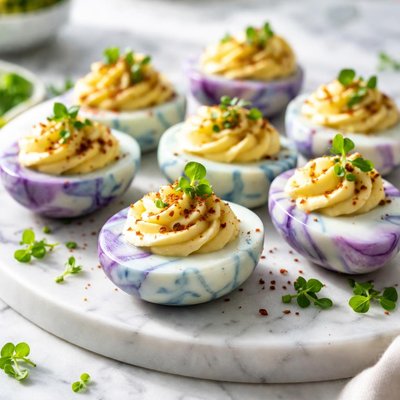 Image of Marbled Deviled Eggs