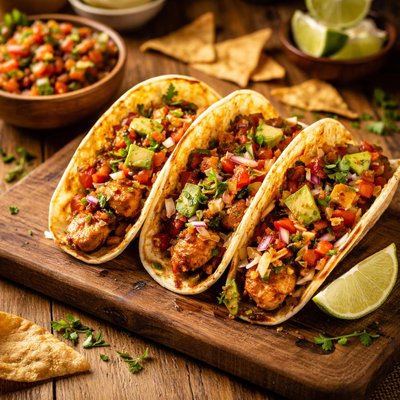 Image of Margarita Chicken Tacos with Salsa