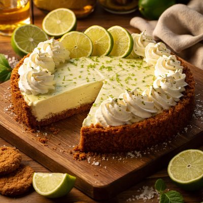 Image of Margarita Key Lime Pie with Gingersnap Crust