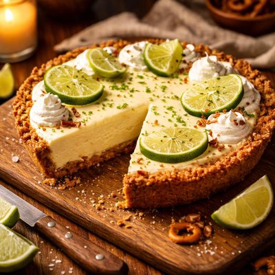 Image of Margarita Pie with a Pretzel Crust