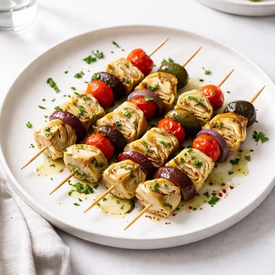 Image of Marinated Artichoke Kebabs