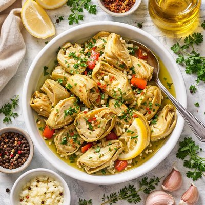 Image of Whole30 Marinated Artichokes