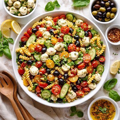 Image of Marinated Cheese Appetizer Pasta Salad