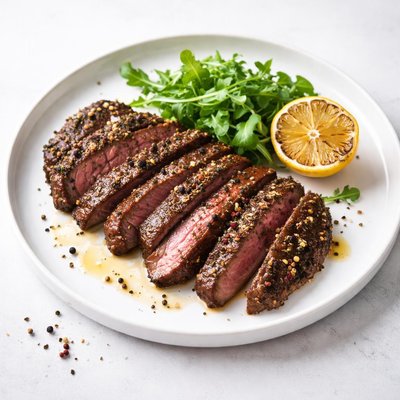 Image of Marinated Garlic and Peppercorn Flank Steak