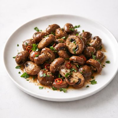 Image of Marinated Garlicky Mushrooms