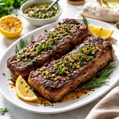 Image of Marinated Grilled New York Strip Steaks