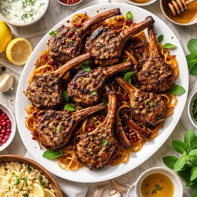 Image of Marinated Lamb Chops with Honeyed Onions