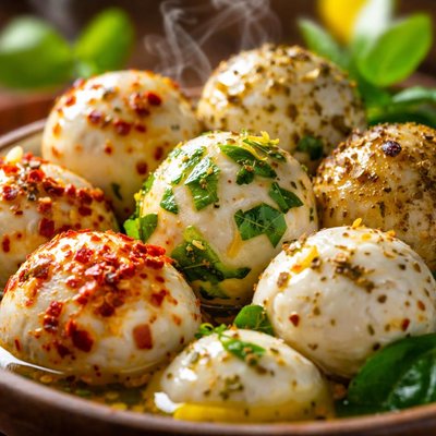 Image of Marinated Mozzarella Three Variations
