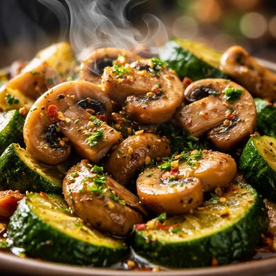 Image of Marinated Mushroom and Zucchini