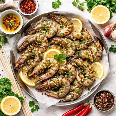 Image of Marinated Prawns Shrimp for the Bbq Grill