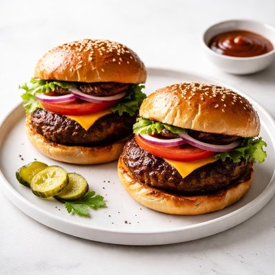Image of Marinated Sweet and Savory Grilled Burgers