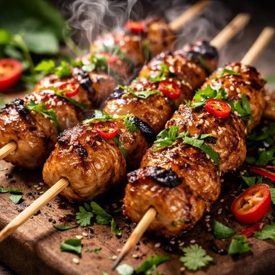 Image of Marinated Thai Chicken Kebabs