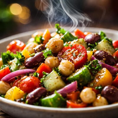 Image of Marinated Vegetable and Bean Salad