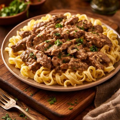 Image of Marsala Creamed Beef with Noodles