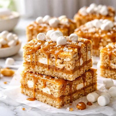 Image of Marshmallow Caramel Rice Krispies Treats
