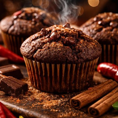 Image of Marvelous Mexican Chocolate Muffins