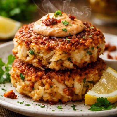 Image of Maryland Crab Cakes with Sun Dried Tomato Aioli