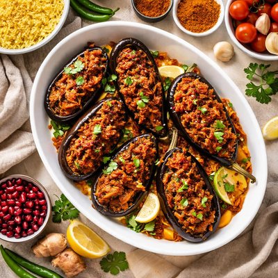 Image of Masala Stuffed Eggplant