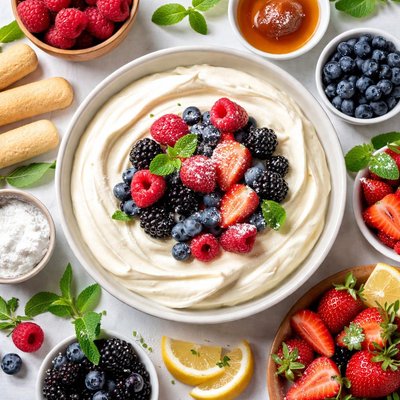 Image of Mascarpone Cream and Berries