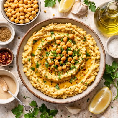 Image of Mashed Chick Peas Garbanzo Beans
