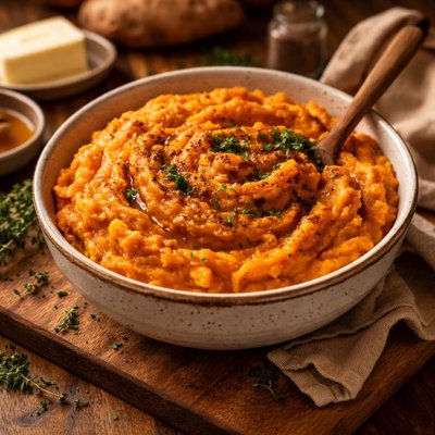Image of Mashed Honey Roasted Sweet Potatoes