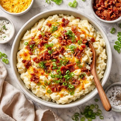 Image of Mashed Potatoes with Bacon and Cheddar