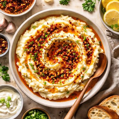 Image of Mashed Potatoes with Chili Oil