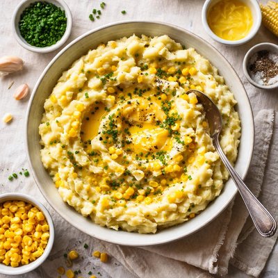 Image of Mashed Potatoes with Corn and Chives