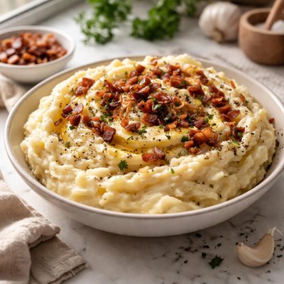 Image of Mashed Potatoes with Garlic and Bacon