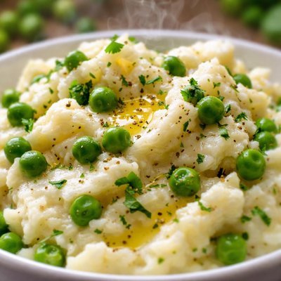 Image of Whole30 Mashed Potatoes with Peas