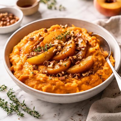 Image of Mashed Sweet Potatoes with Peaches