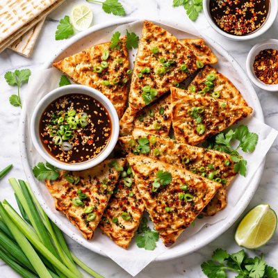 Image of Matzoh Scallion Pancakes