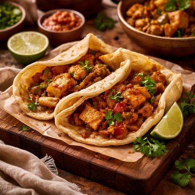 Image of Mauritian Roti with Fish Sauce Ala Denise