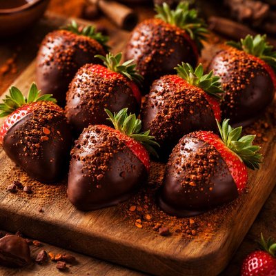 Image of Mayan Chocolate Dipped Strawberries