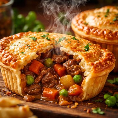 Image of Meat and Vegetable Pot Pie Pies