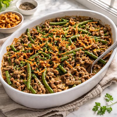 Image of Meat Green Bean Casserole
