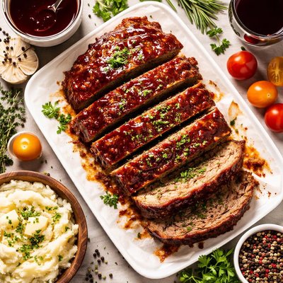 Image of Meat Loaf with Red Wine Glaze