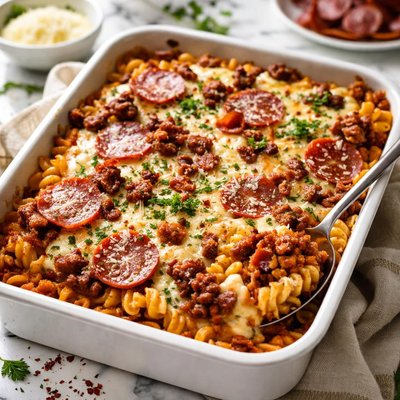 Image of Meat Lovers Pizza Casserole