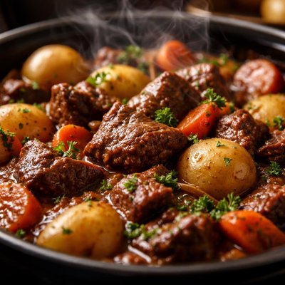 Image of Meat Potatoes Red Cabernet Crock Pot Recipe