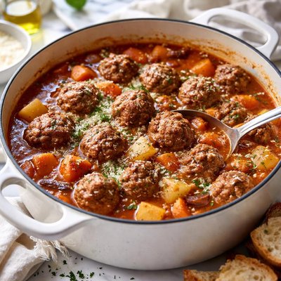 Image of Meatball Oven Stew
