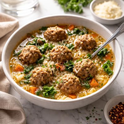 Image of Meatball Rice Soup