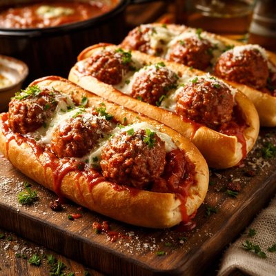Image of Meatball Subs Crock Pot
