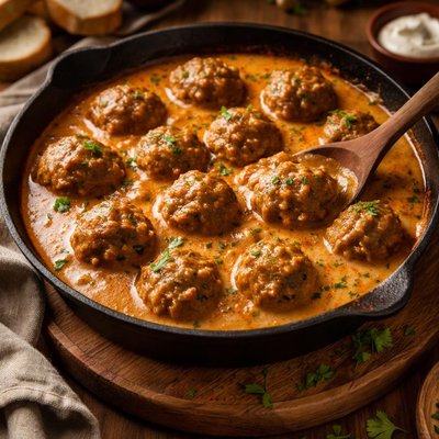 Image of Meatballs in Hungarian Sour Cream Gravy