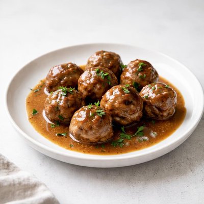 Image of Meatballs Savory Meatballs in Gravy