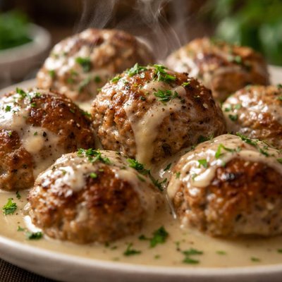 Image of Meatballs with Buttermilk Gravy