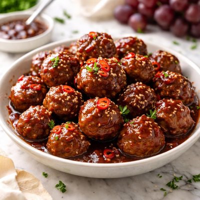 Image of Meatballs with Chili Grape Sauce