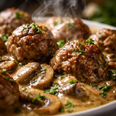 Image of Meatballs with Mushroom Gravy