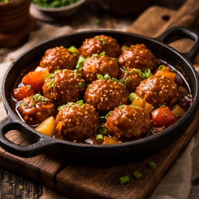 Image of Meatballs with Sweet Sour Sauce