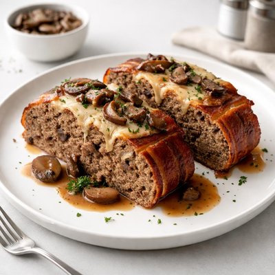 Image of Meatloaf Bacon Mushroom Swiss Meatloaf